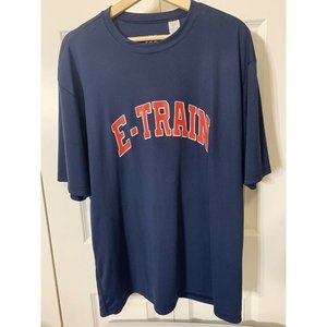 A4.com E Train T Shirt Mens Blue Sz XL BASEBALL No 75‎
